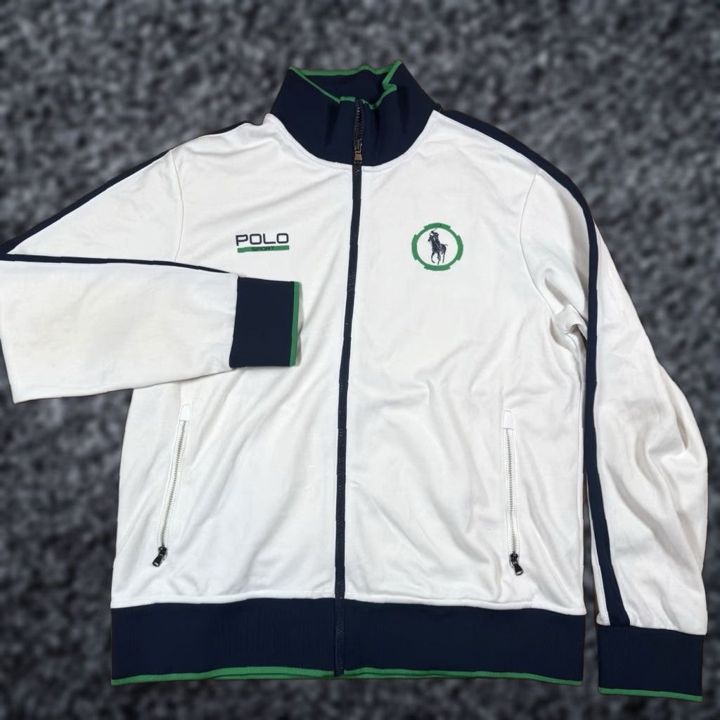 Ralph Lauren Polo Sport Ralph Lauren Track Jacket Men L White Long Sleeve Performance Sports Activewear Jackets Size US L / EU 52-54 / 3 - 1 Thumbnail