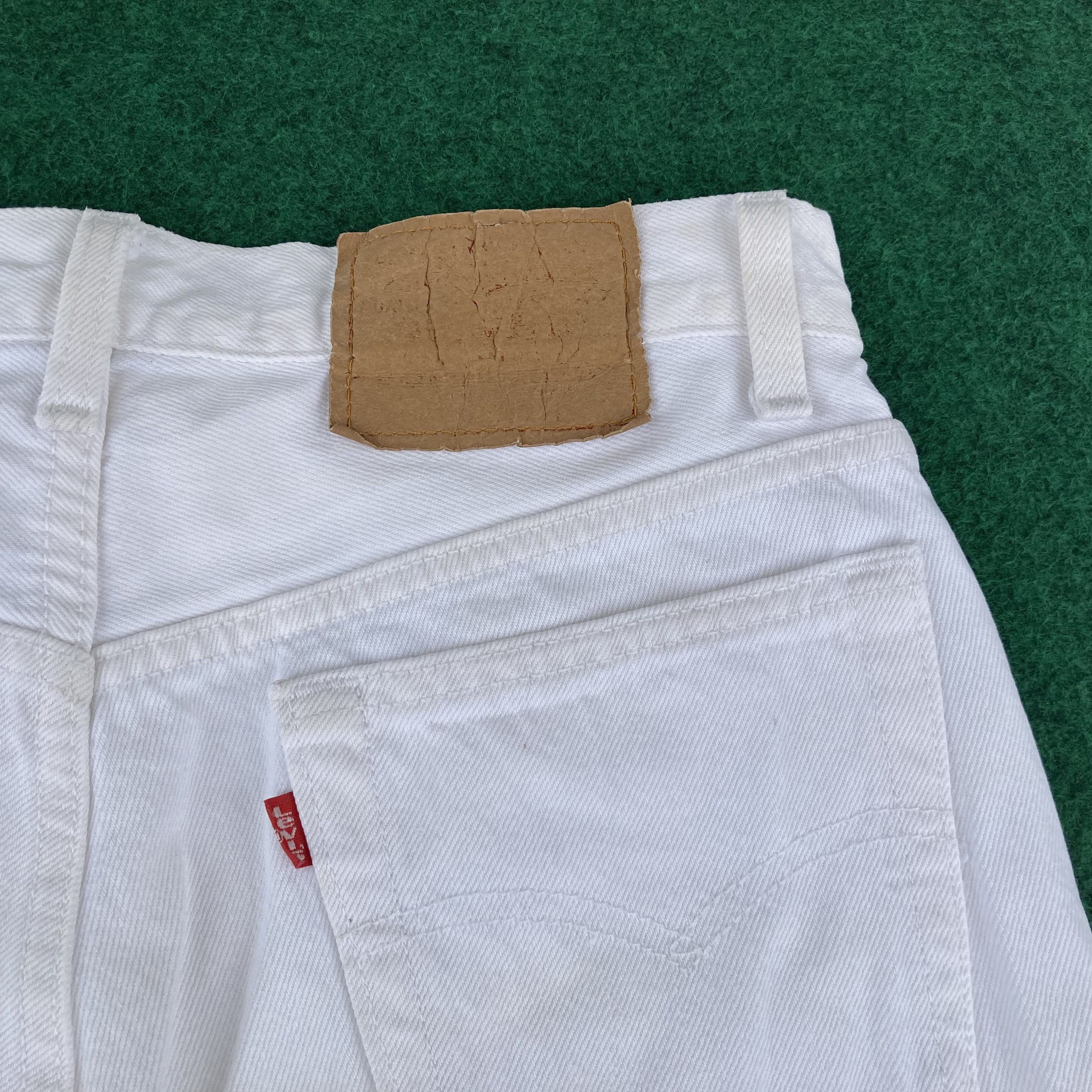 Levi's × Vintage Vtg Levis 501 Distressed Ripped Sz 29 White Grunge Jeans Size US 29 - 10 Thumbnail