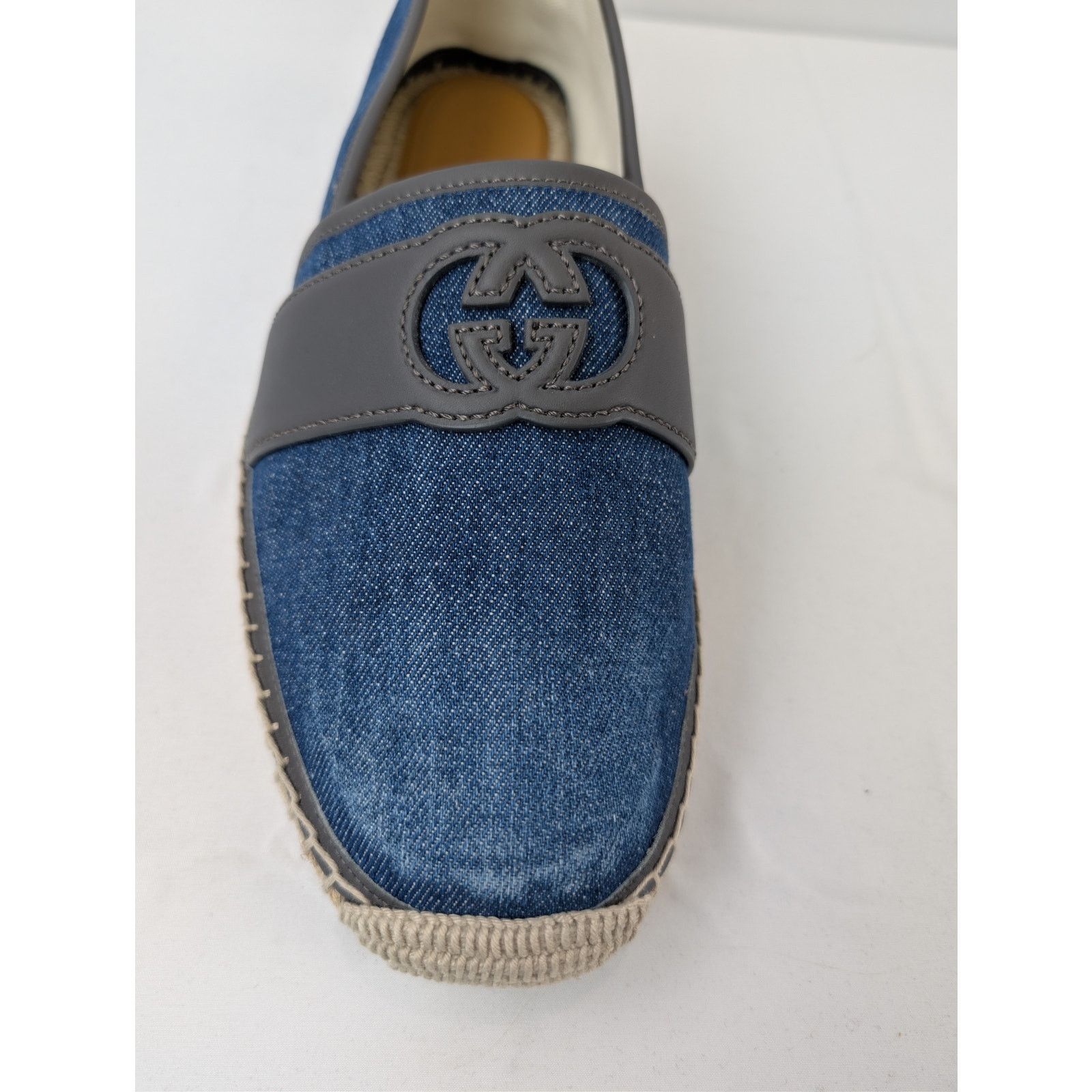 Gucci o1rshd1 espadrilles Tank Denim Softy Loafers Shoe boots Blue Size US 11.5 / EU 44-45 - 15 Thumbnail