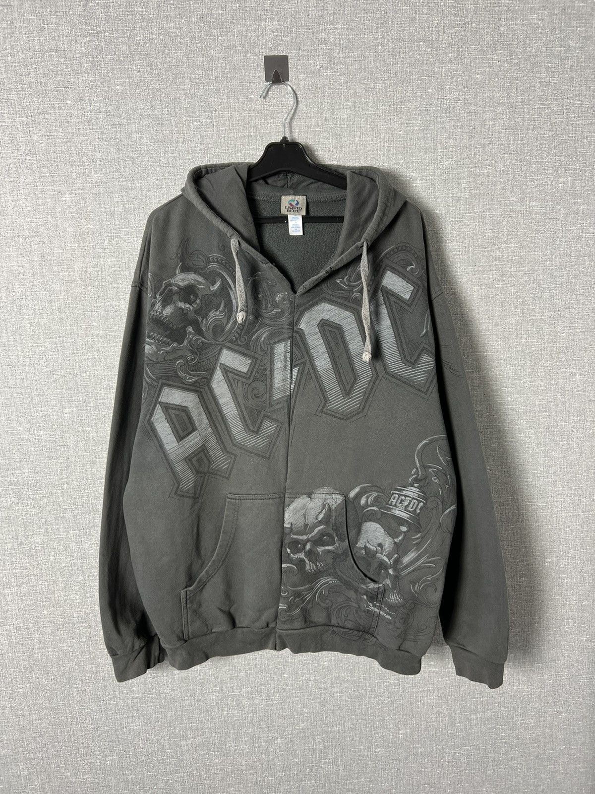 Liquid Blue Vintage ACDC Liquid Blue Skulls Logo Hoodie All Over Printed Size US XL / EU 56 / 4 - 1 Thumbnail