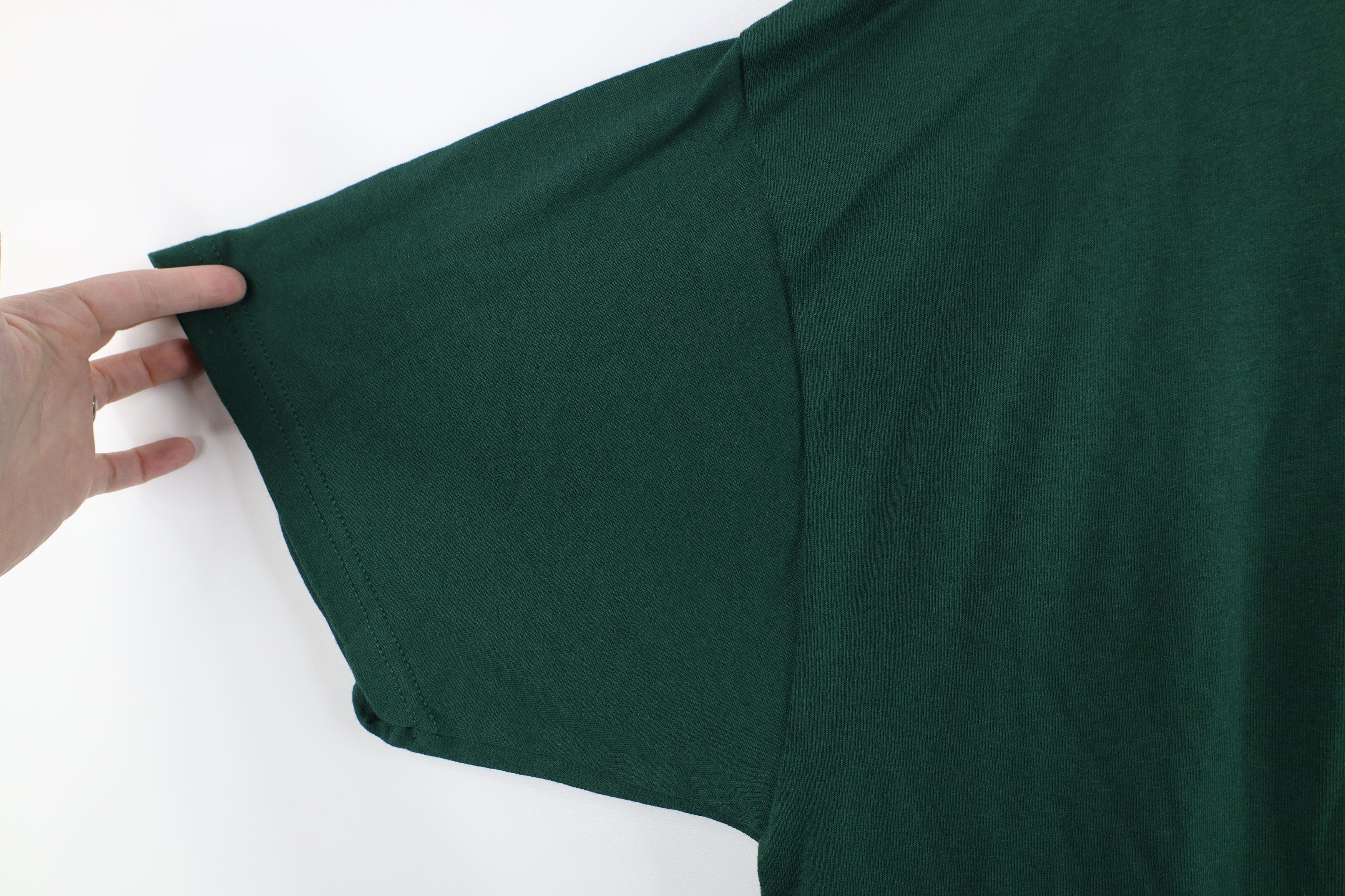 Vintage Vintage 90s Y2K Streetwear Heavyweight Cotton T-Shirt Green Size US XXL / EU 58 / 5 - 6 Thumbnail