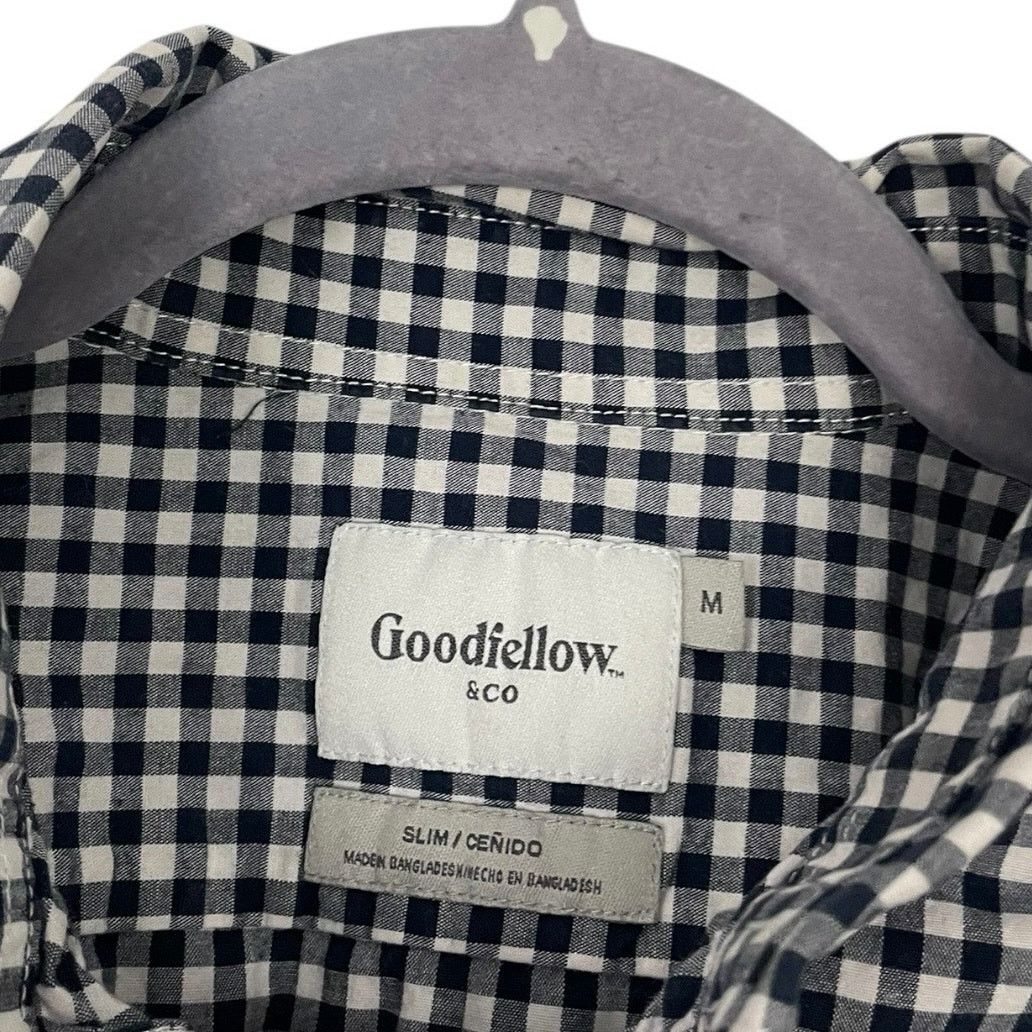 Other Goodfellow & Co Navy & White Gingham Slim Fit Button Down Size US M / EU 48-50 / 2 - 7 Thumbnail