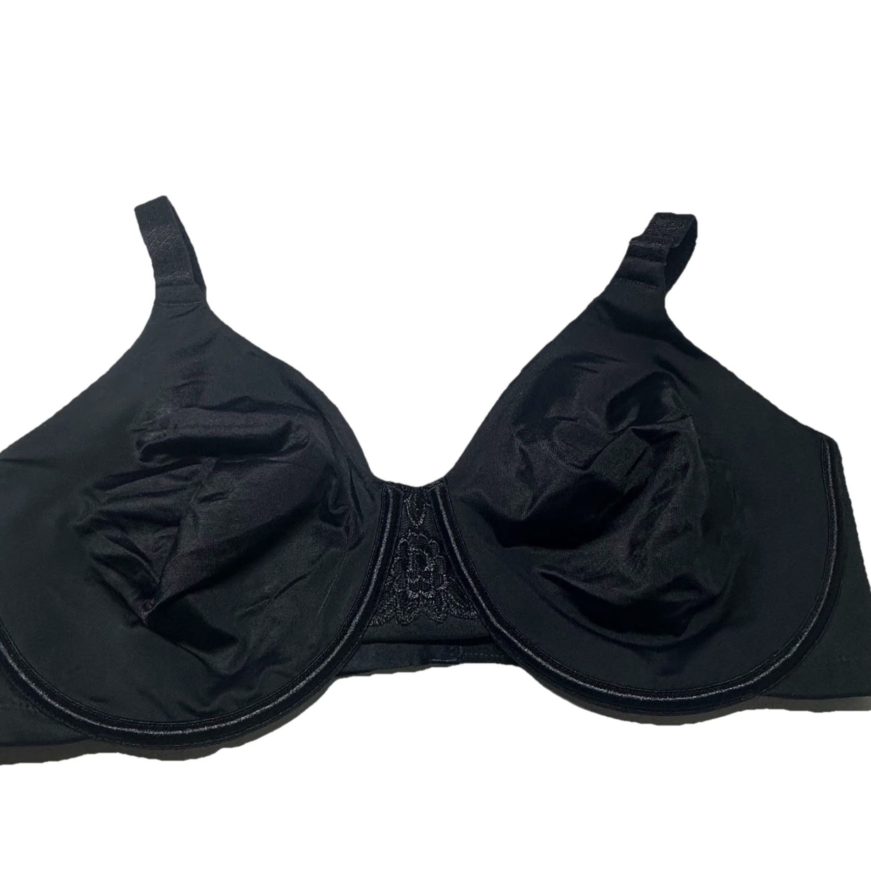 Vintage VINTAGE Vanity Fair 76080 Black Minimizer Unlined Underwire Bra Sz 38D Size ONE SIZE - 2 Thumbnail