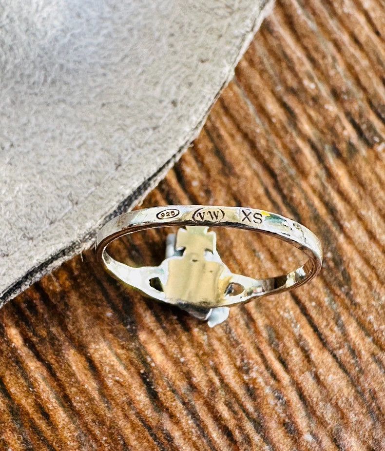 Vivienne Westwood size XS 925 Sterling Silver Heart Ring