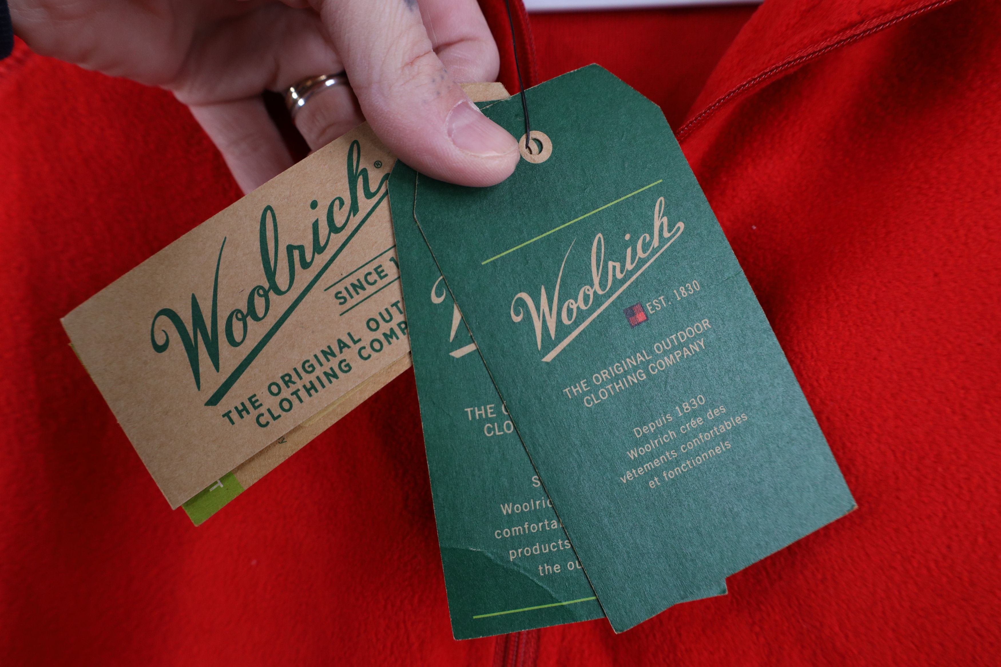 Woolrich Woolen Mills Deadstock Vintage Woolrich 1/4 Half Zip Fleece Sweater Red Size L / US 10 / IT 46 - 7 Thumbnail