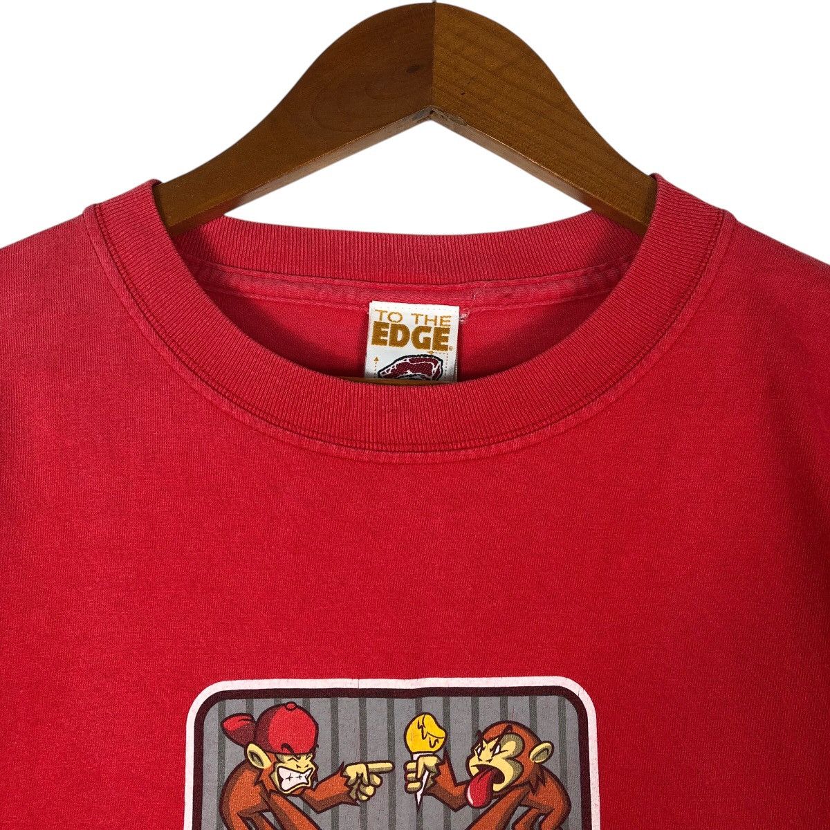 Vintage Y2K To the Edge Monkey Graphic T-Shirt Size US M / EU 48-50 / 2 - 3 Thumbnail