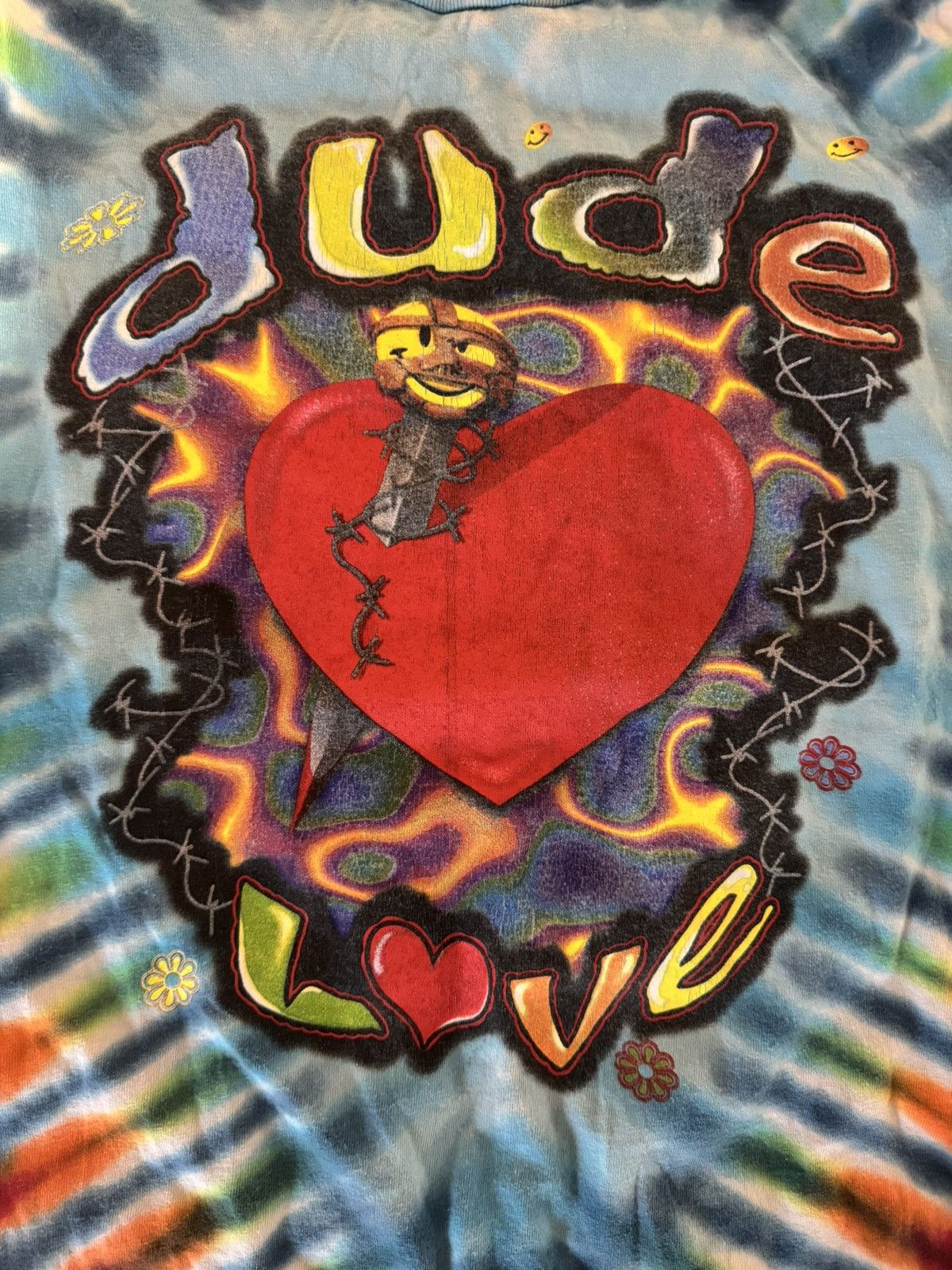 WWF 1997 RARE vintage DUDE LOVE ❤️‍🔥 MANKIND wrestling tee tie-dye Size US M / EU 48-50 / 2 - 13 Thumbnail