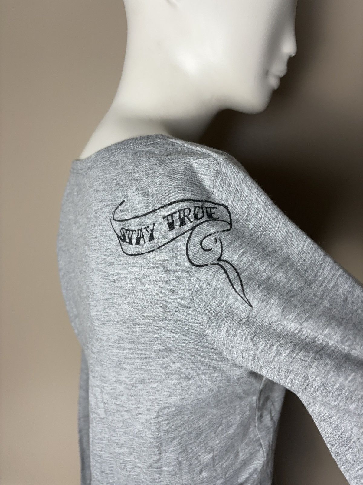 Vintage Vintage Tattoo Printed Girl Woman Long Sleeve T-Shirt Top Size M / US 6-8 / IT 42-44 - 9 Thumbnail