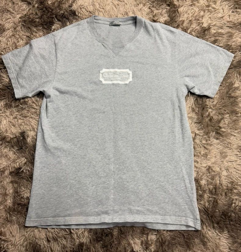 Dior Dior Gray Embroidered Logo Short Sleeve Tee Size US L / EU 52-54 / 3 - 1 Thumbnail