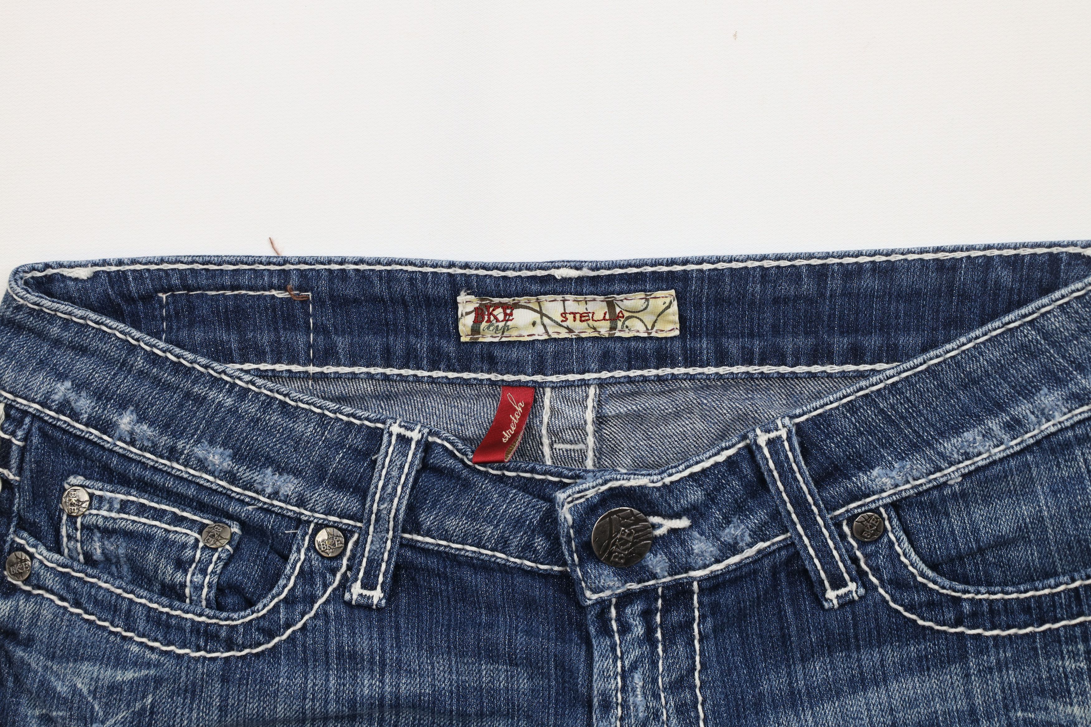 Vintage Buckle BKE Stitch Stella Stretch Denim Jean Shorts Blue Size 26" / US 2 / IT 38 - 2 Thumbnail
