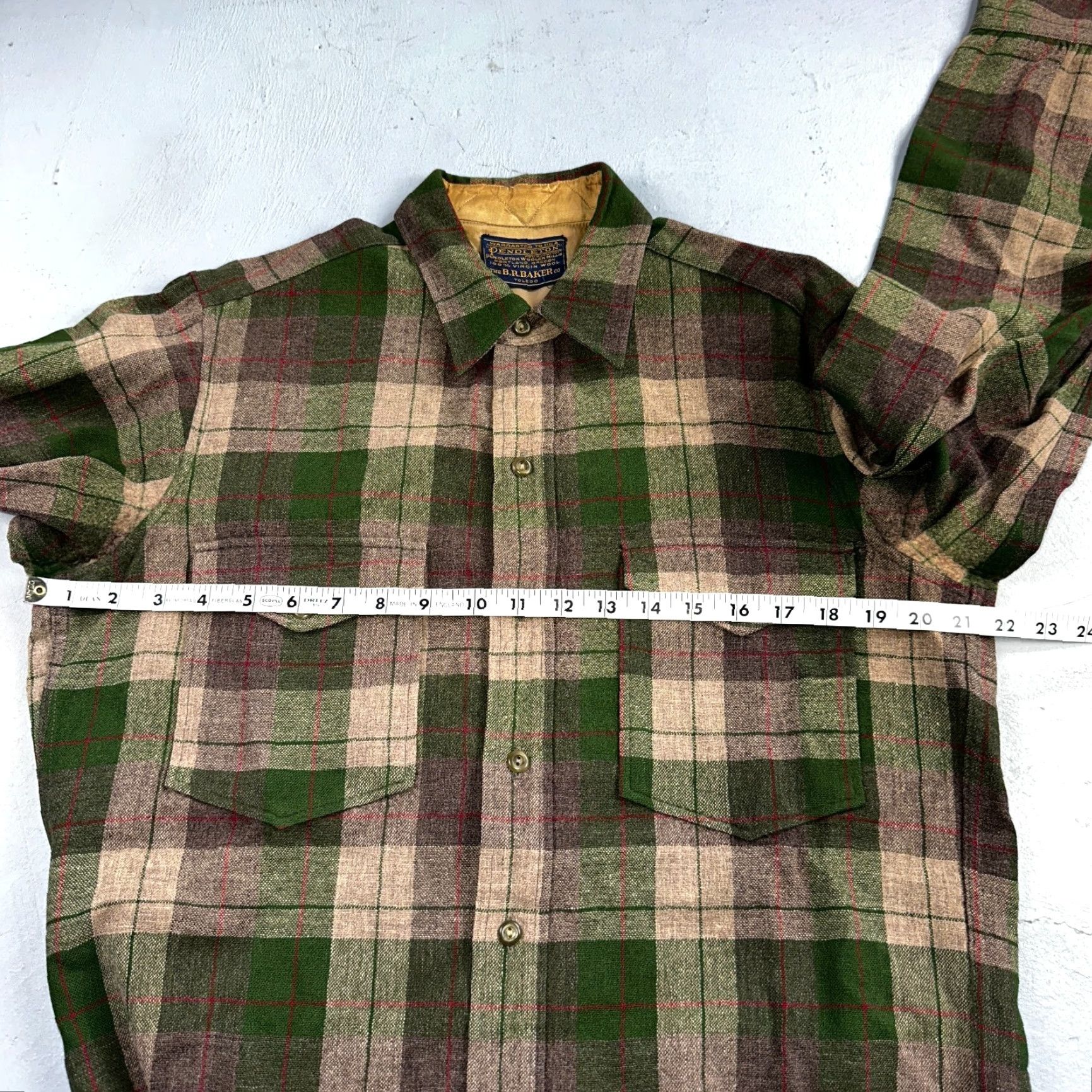 Pendleton Vintage Pendleton Wool Plaid Shirt Men M 1950s Camp Casual Fall Winter Green Size US M / EU 48-50 / 2 - 5 Thumbnail