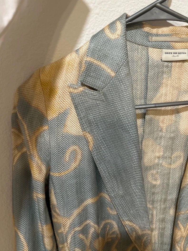 Dries Van Noten DRIES VAN NOTEN Yellow-gray linen suit Size US S / EU 44-46 / 1 - 2 Thumbnail