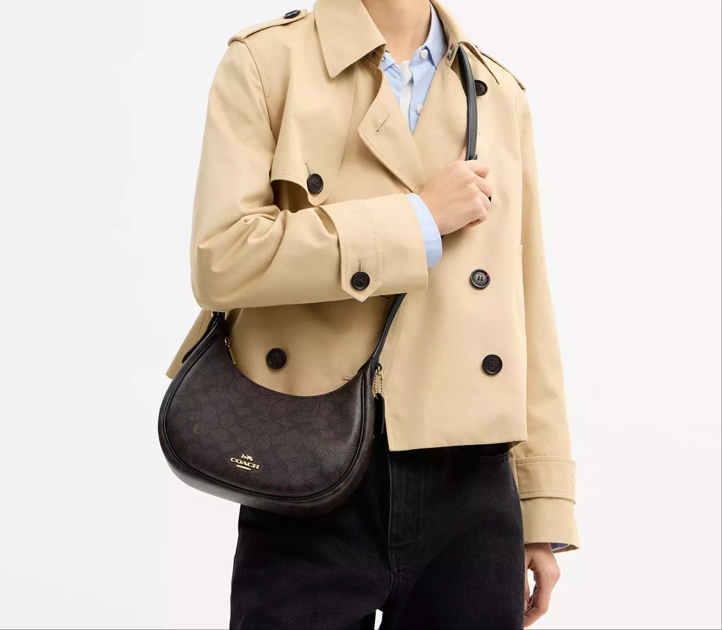 Coach Emily Shoulder Bag In Signature Canvas CDX17 Size ONE SIZE - 6 Thumbnail