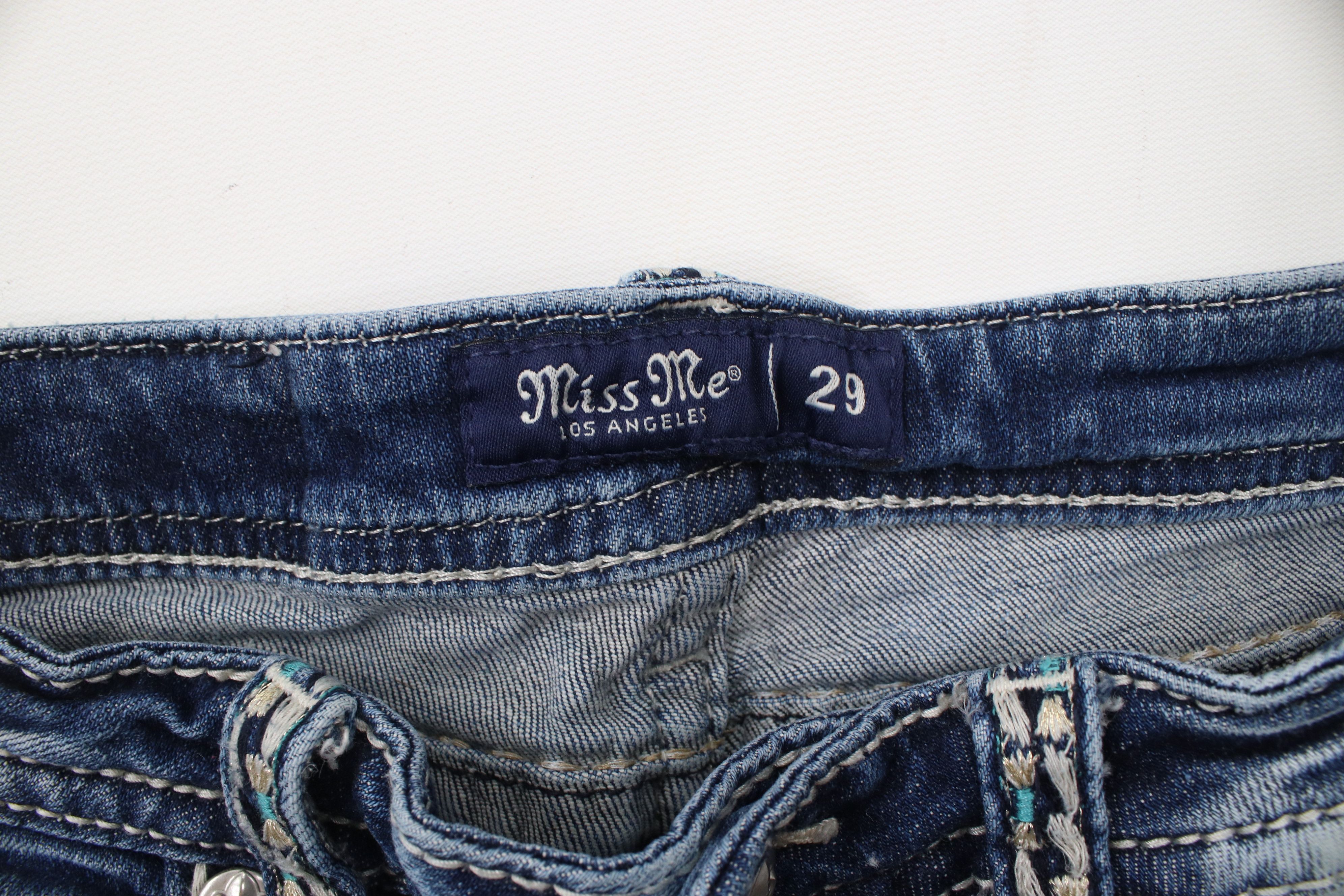Miss Me × Vintage Miss Me Thick Stitch Stretch Hailey Skinny Leg Denim Jeans Size 29" - 7 Thumbnail