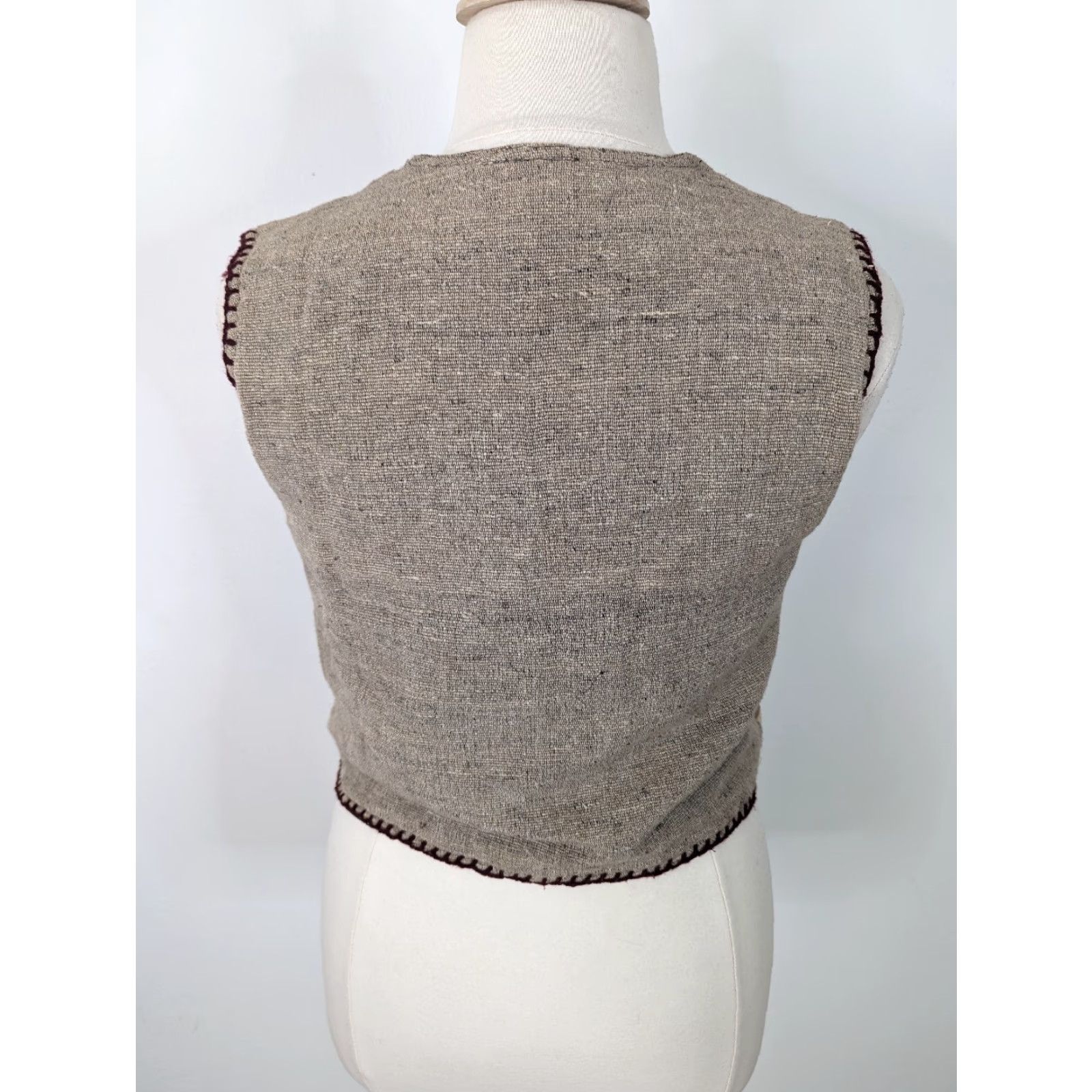 Vintage VINTAGE Effeci Patchwork Mixed Media Womens Southwestern Aztec Vest Large V3 Vest Size L / US 10 / IT 46 - 3 Thumbnail
