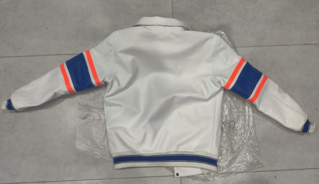 Vintage WLETI White Cowhide Leather Jacket — Medium Size US M / EU 48-50 / 2 - 2 Thumbnail