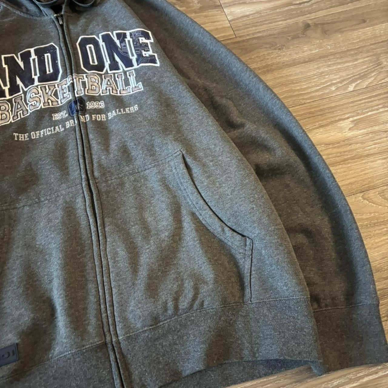Vintage Crazy Vintage Y2K/2000s Grey And1 Streetwear Skater Style Zip Up Hoodie! Size L Size US L / EU 52-54 / 3 - 4 Thumbnail