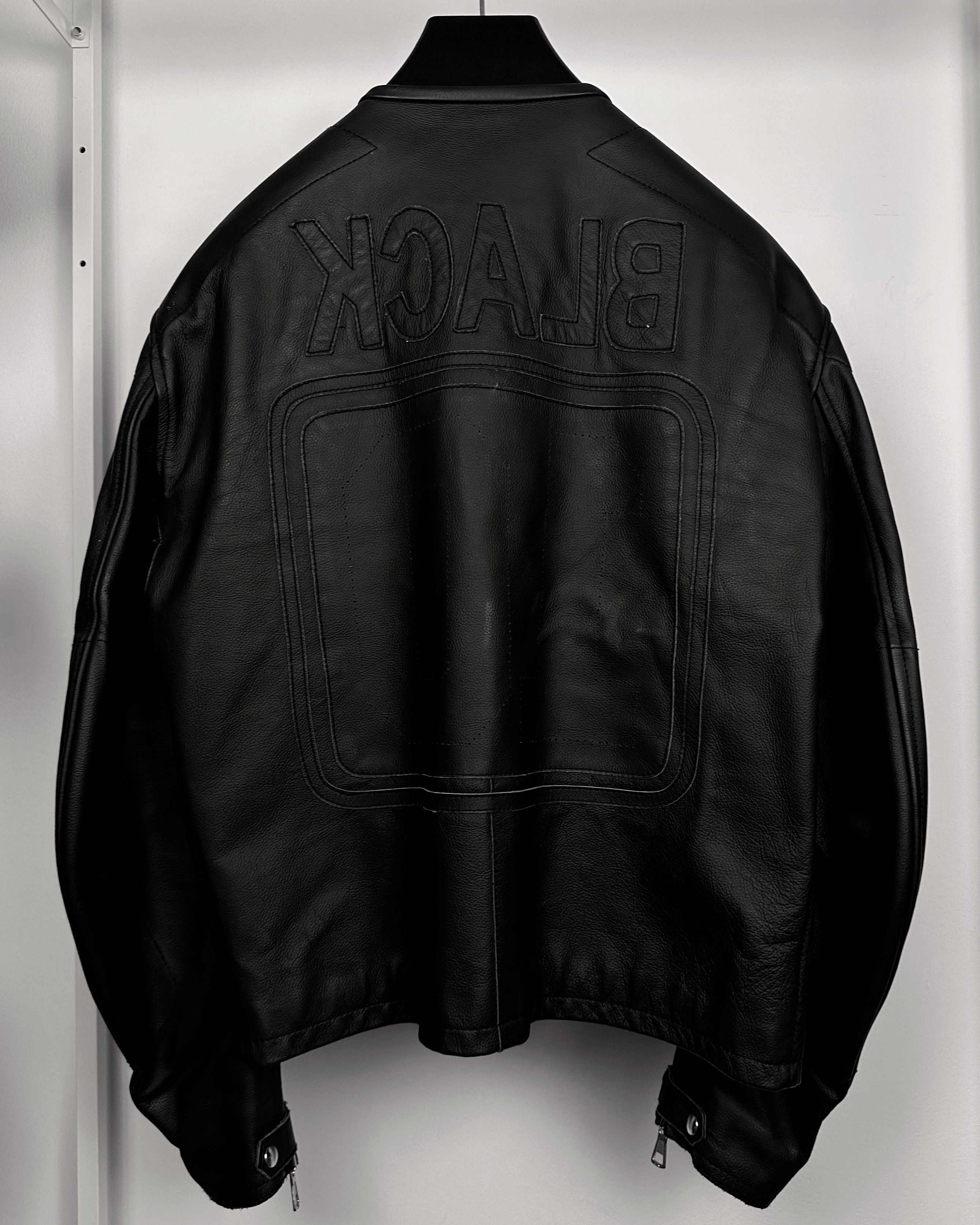 r*様 本日限定マルジェラ 02SS cafe racer jacket ライダ Maison Martin Margiela SS02 White Patched Leather Cafe Racer