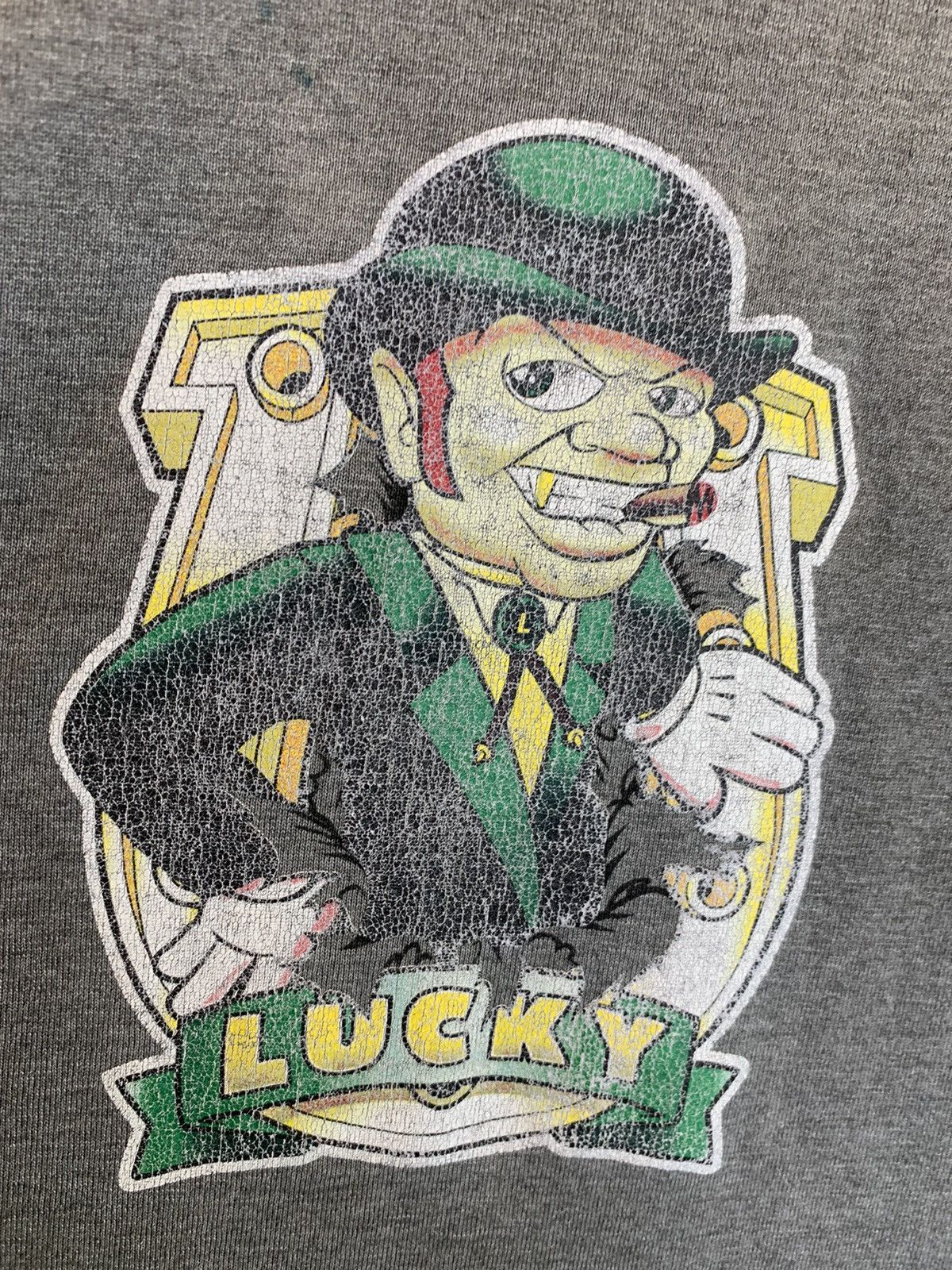 Vintage *RARE* Vintage Lucky Skateboard Bearings Leprechaun T-Shirt Size US XL / EU 56 / 4 - 2 Thumbnail