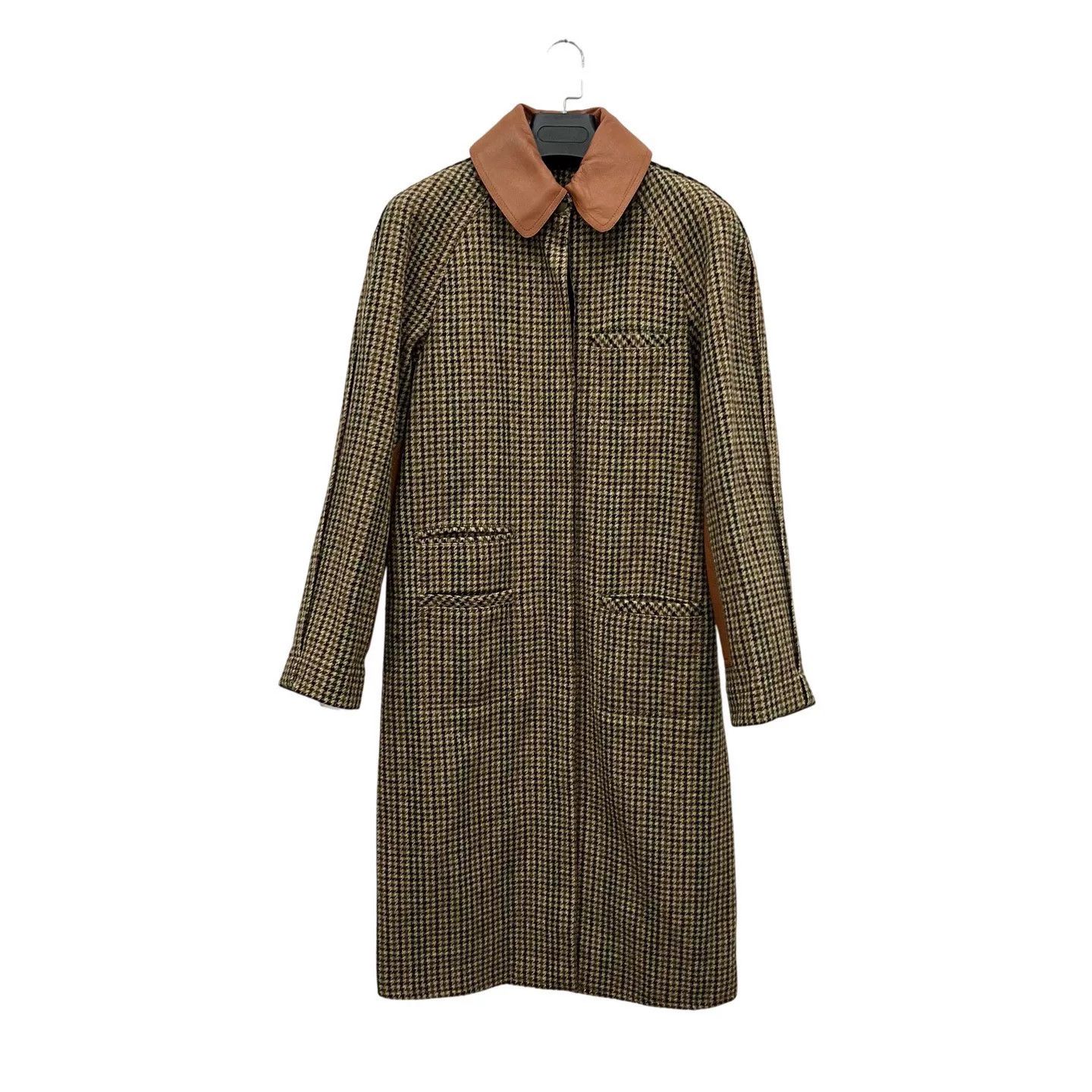 Loewe Loewe Houndstooth Colorblock Wool Coat Size XXS / US 00 / IT 34 - 1 Thumbnail