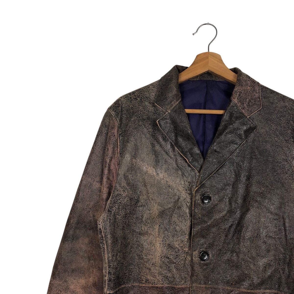 Hysteric Glamour 📌Vintage Chore Worker Leather Jacket Button Tornado Mart Size US M / EU 48-50 / 2 - 8 Thumbnail