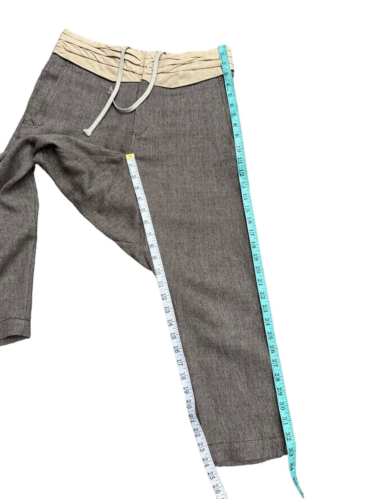 Sasquatchfabrix Sasquatchfabrix Japan Linen Blend Cropped Trouser Pant Size US 29 - 5 Thumbnail