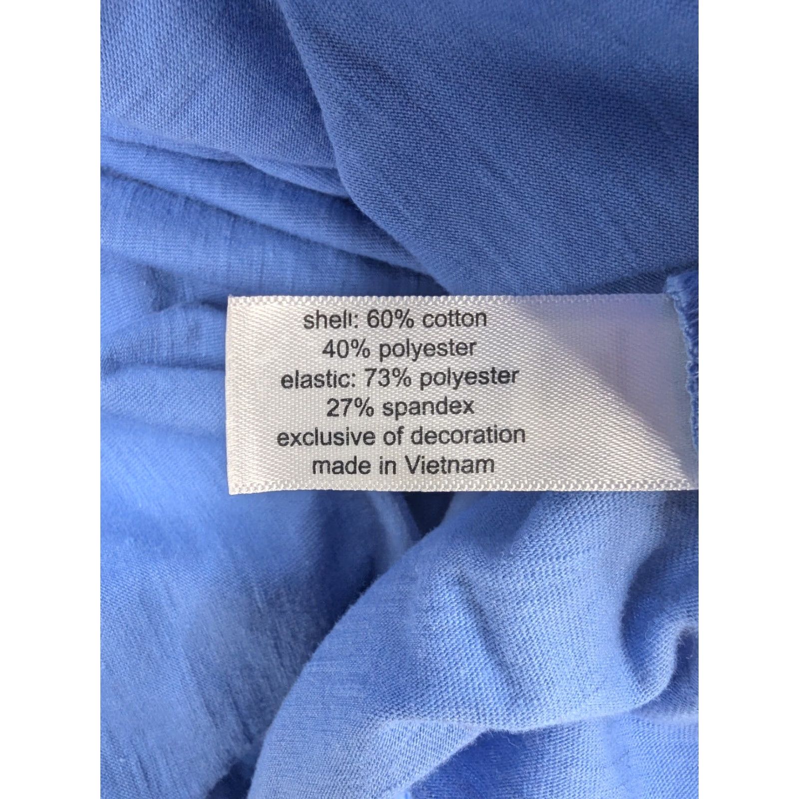 Vintage Lane Bryant Women's Blouse Shirt V-Neck Flutter Sleeve Smocked Peplum Top Size 26/28 Blue) Size 4XL / US 24-26 - 7 Thumbnail