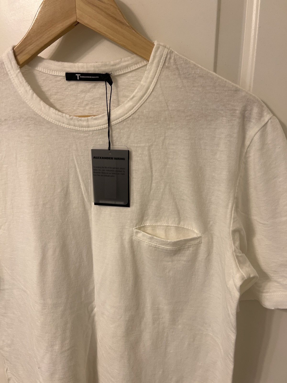 Alexander Wang × T by Alexander Wang T by Alexander Wang sz XS Distressed Slub Cotton Jersey Size US XS / EU 42 / 0 - 2 Thumbnail