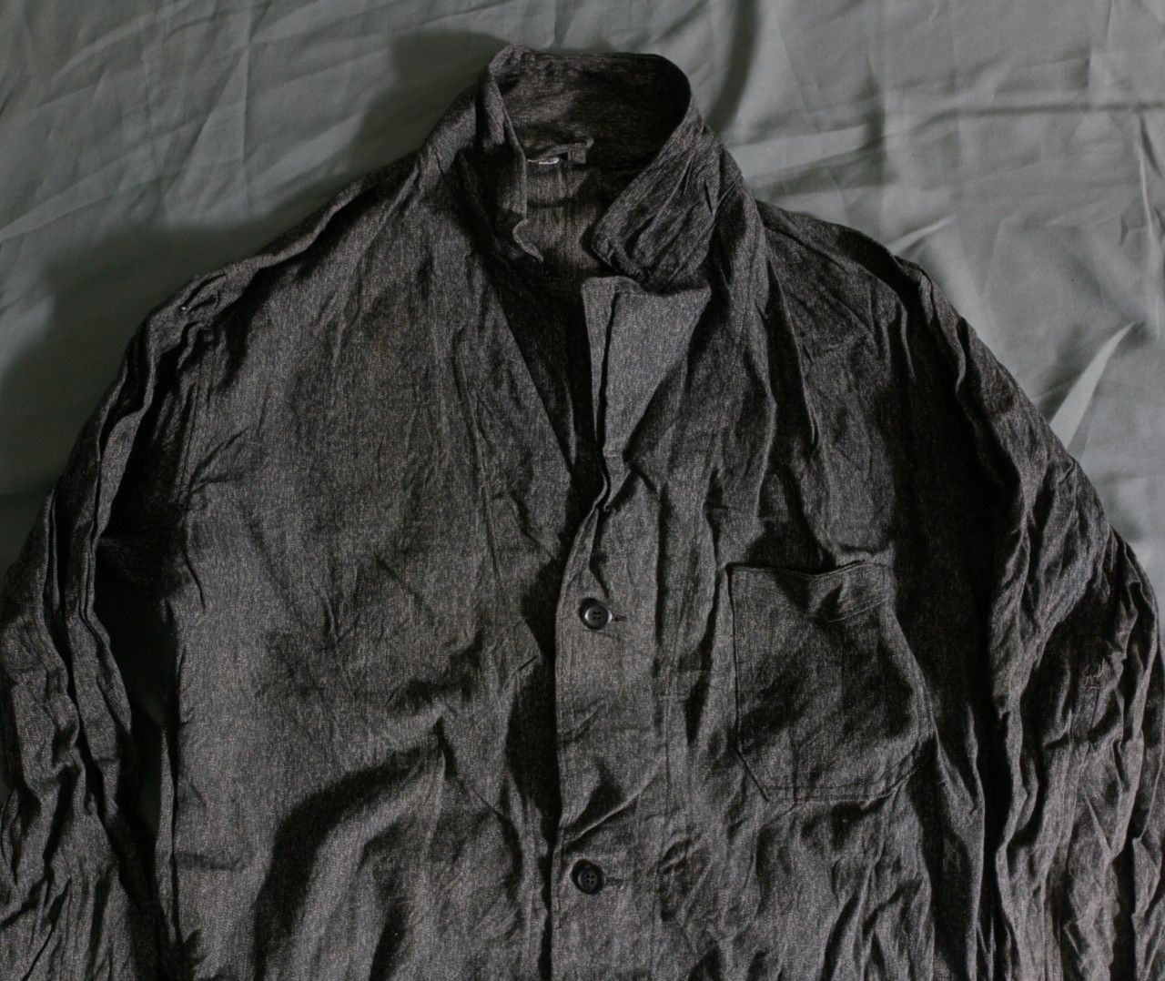 Long Clothing Vintage 1950s France Blouses / Salt & Pepper Sanfor Coat. Size US L / EU 52-54 / 3 - 2 Thumbnail