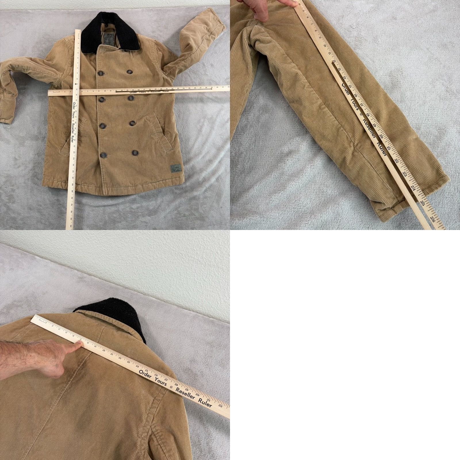 Doublet Stussy Pea Coat Jacket Brown Corduroy Men Large L Camo Lined Size US L / EU 52-54 / 3 - 8 Thumbnail