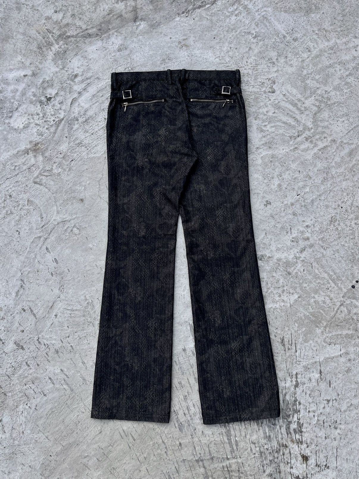 semanticdesign RARE Semanticdesign Snake Skin Pattern Flared Pants Size US 33 - 7 Thumbnail