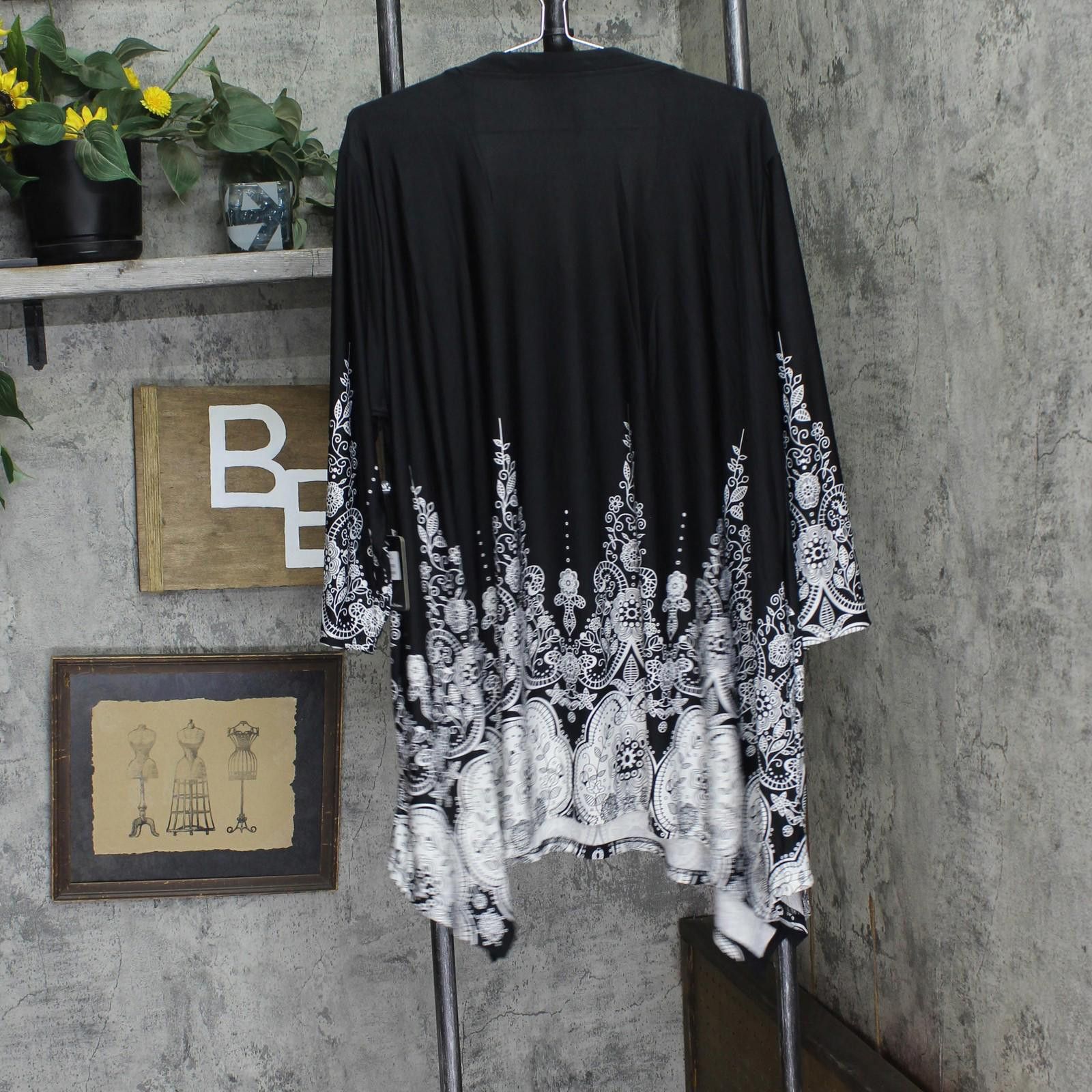 White Mark Nwt White Mark Plus Size Dulce Tunic Top Black / White 4x Size 4XL / US 24-26 - 2 Thumbnail