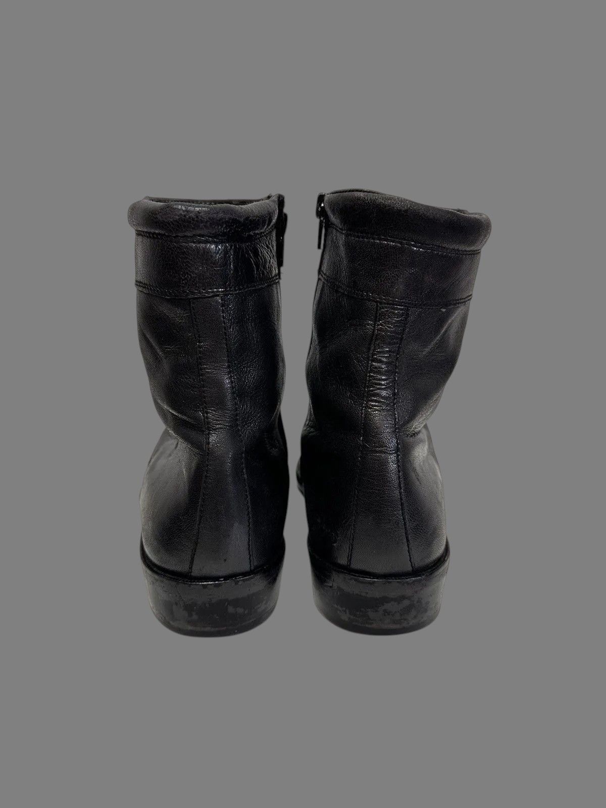 A.S.98 Black Leather Combat Boots Minimal Military Tech Style Size US 9 / IT 39 - 6 Thumbnail