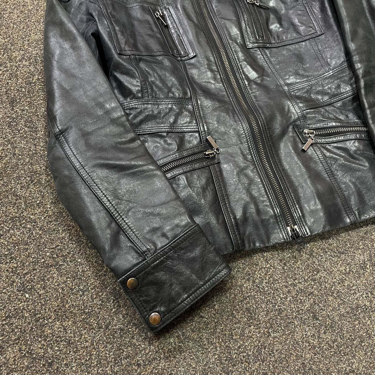 Genuine Leather Vintage Y2K Leather Jacket Biker Punk Opium BALENCIAGA Style Size S / US 4 / IT 40 - 2 Thumbnail