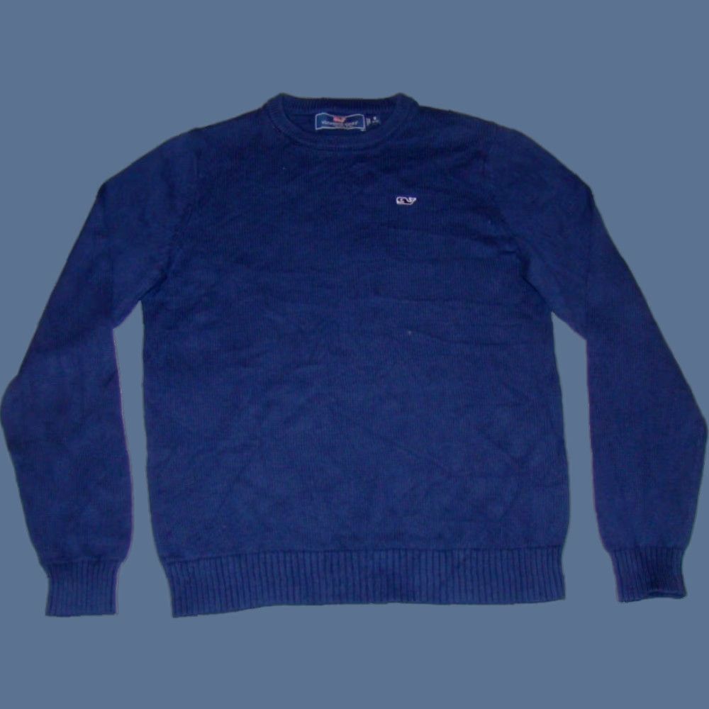 Vineyard Vines Vineyard Vines Womens Crew Neck Whale Cotton Sweater Blue M Pullover Knit 100% Cotton Size M / US 6-8 / IT 42-44 - 1 Thumbnail
