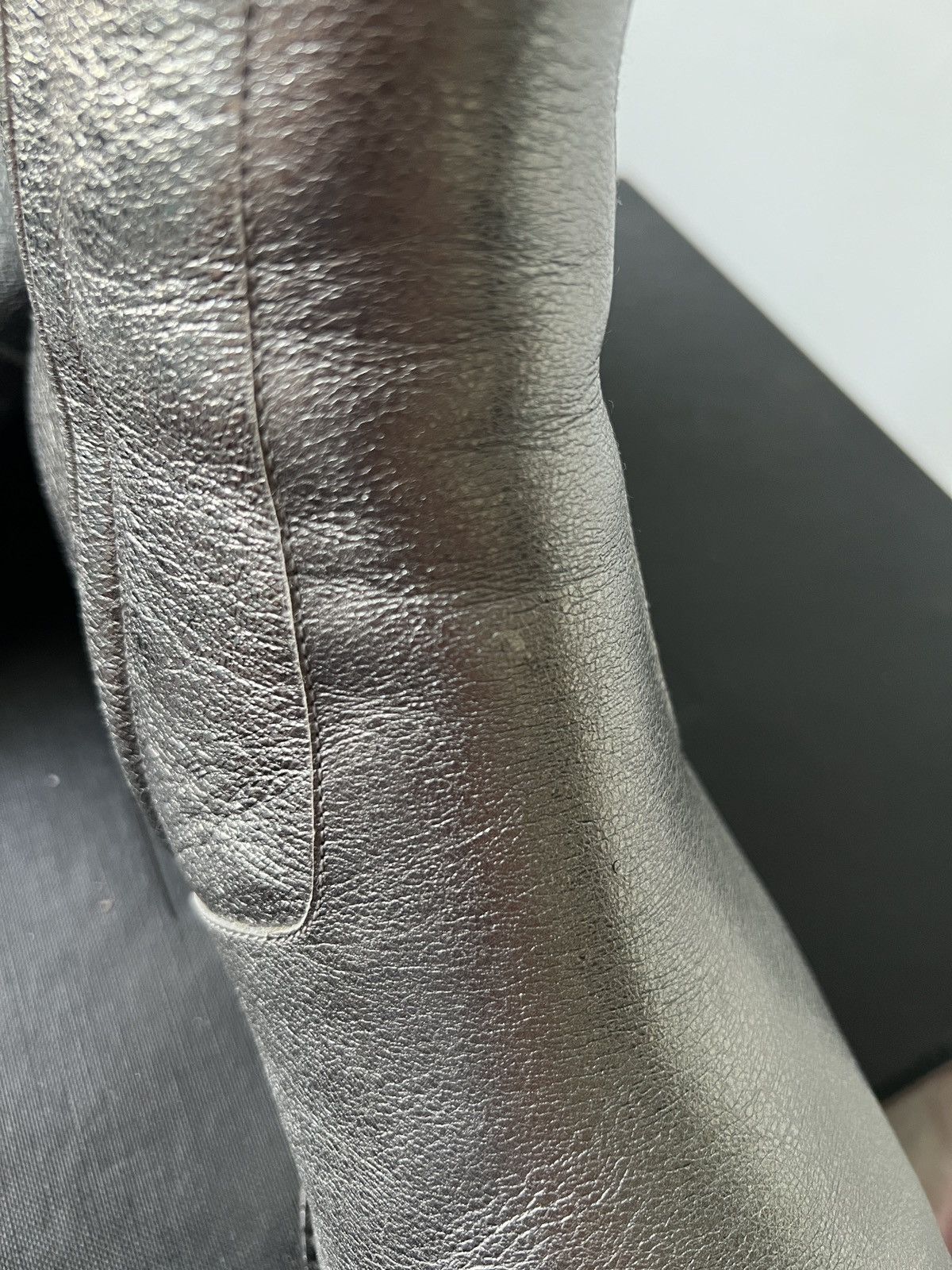 Hedi Slimane YSL Hedi Slimane Saint Laurent Wyatt 40 Silver Leather Boots Size US 8 / EU 41 - 8 Thumbnail