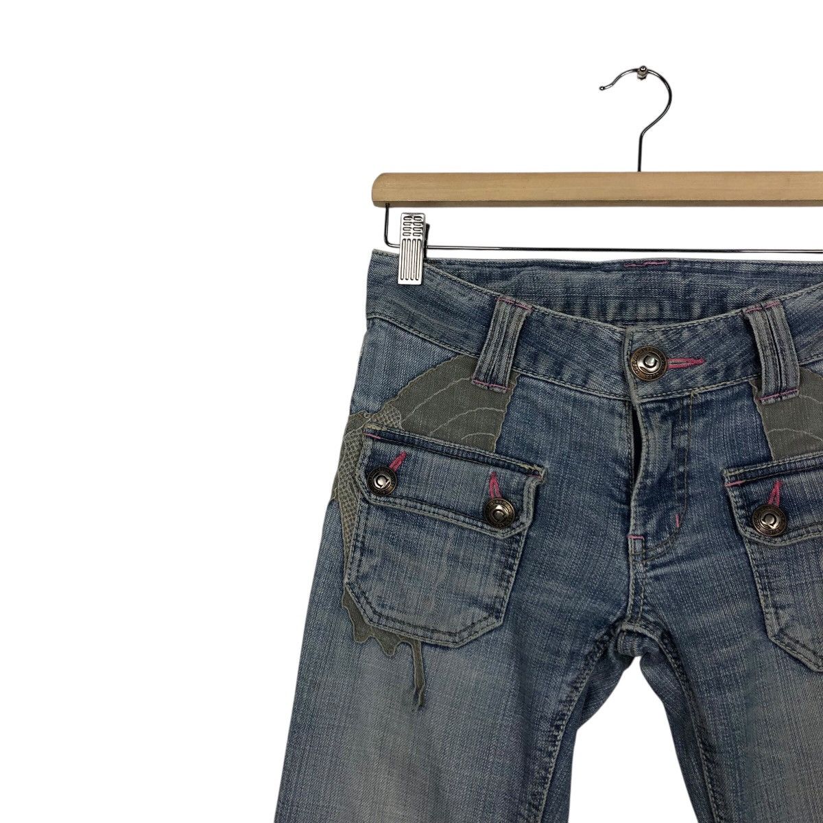 COOLA Distressed Washed Flare Jeans – Early 2000s