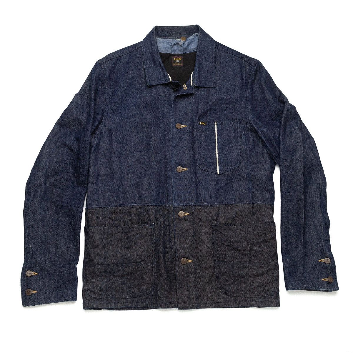 image of Stunning Lee 101 Selvedge Denim Chore Workwear Jacket S in Navy, Men's (Size Small)