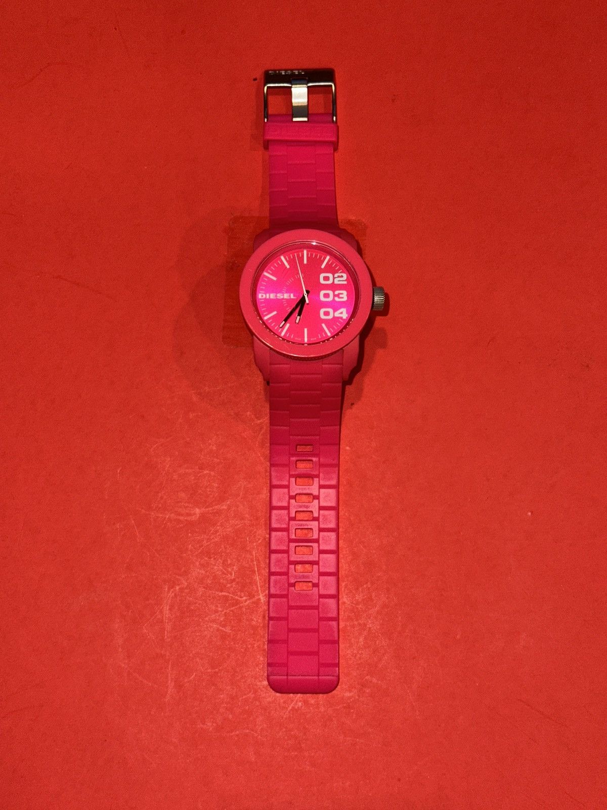 Diesel Diesel Pink Dial Pink Plastic Strap Unisex Watch DZ1573 Size ONE SIZE - 1 Thumbnail