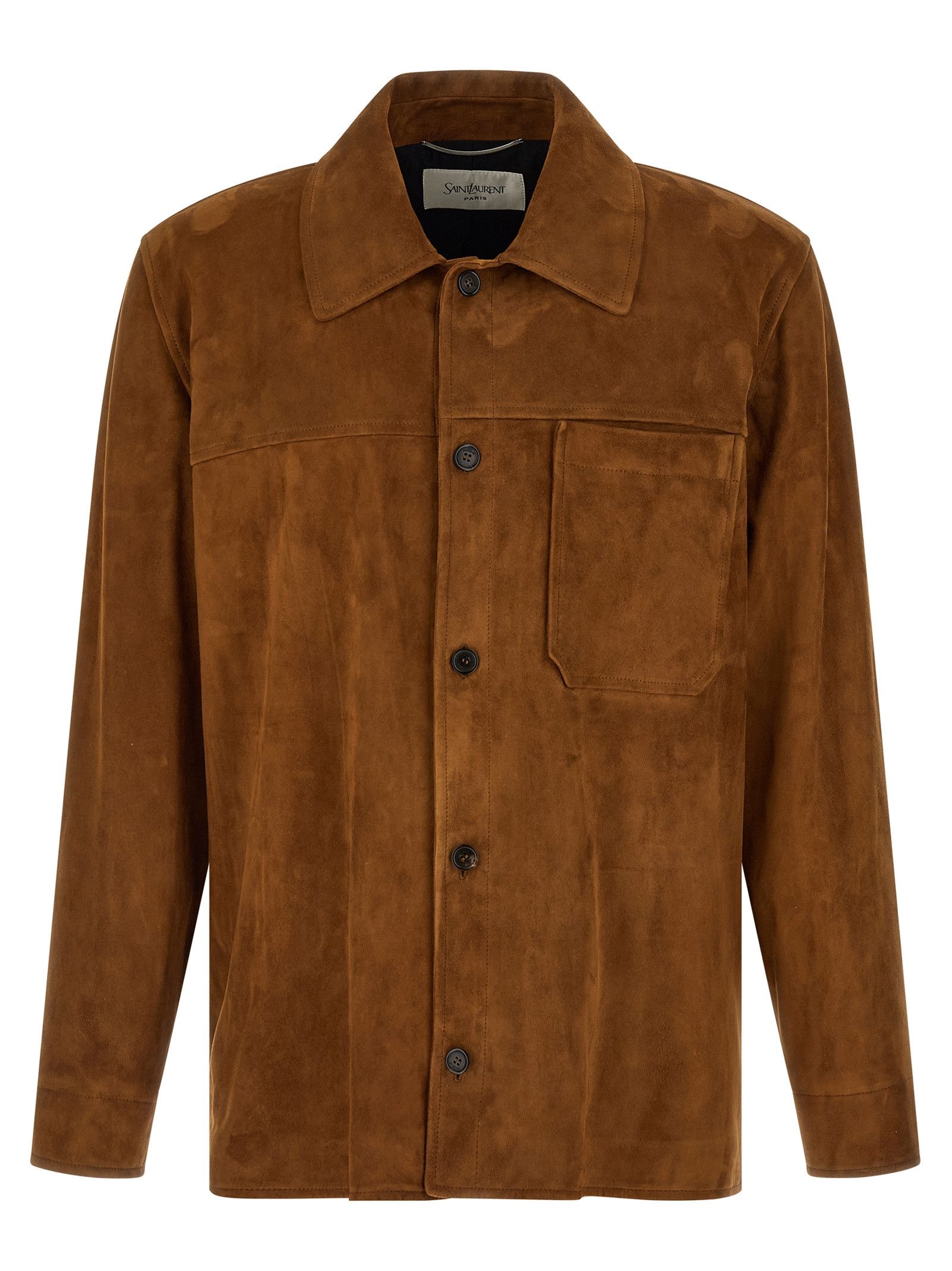 Saint Laurent Paris Suede overshirt Size US L / EU 52-54 / 3 - 1 Thumbnail