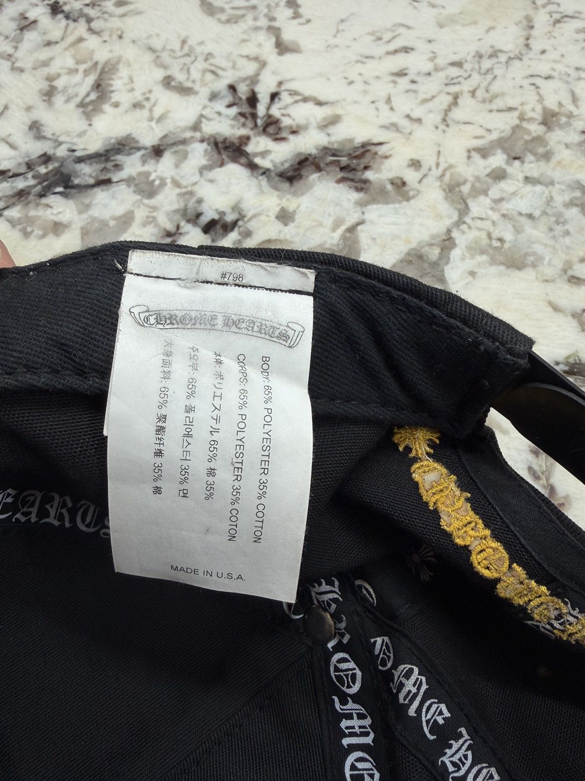 Chrome Hearts Chrome Hearts CH Patch Hat Black Yellow Baseball Cap Size ONE SIZE - 11 Thumbnail