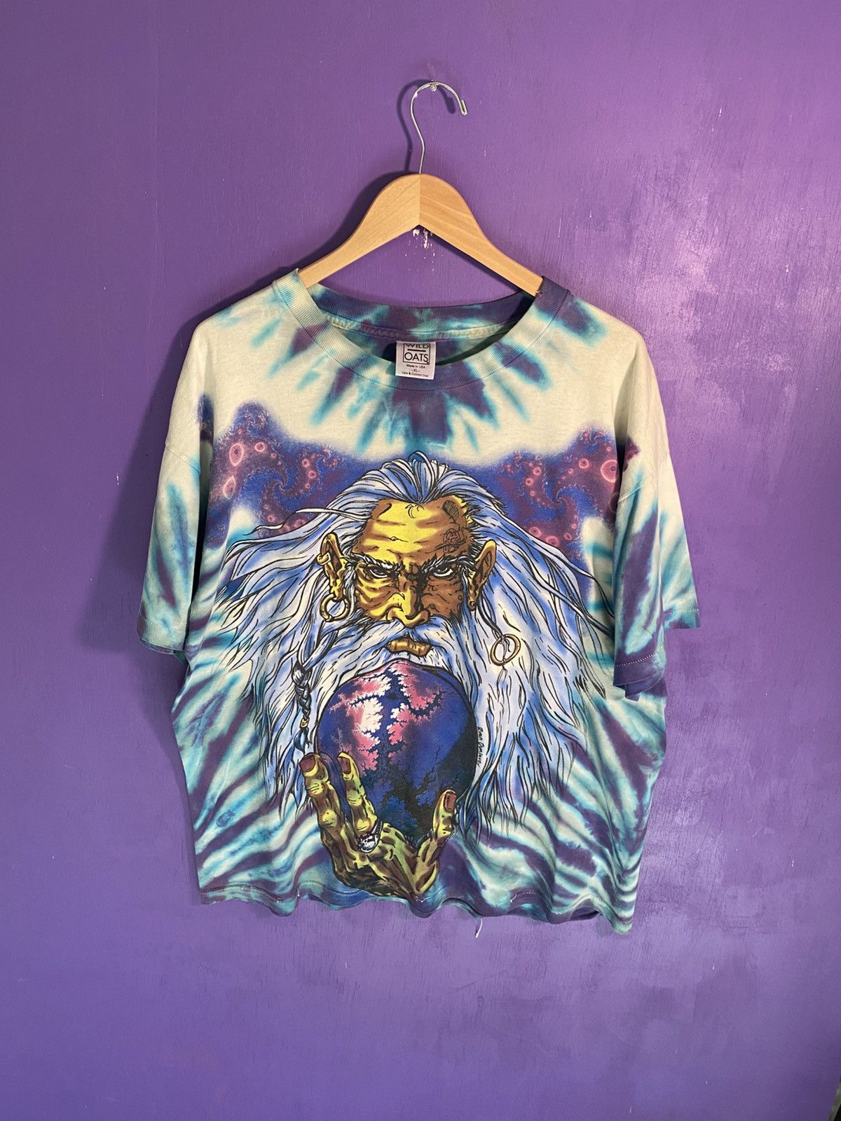 Arts & Science Vintage 90s Wild Oats wizard world AOP t-shirt Size US XL / EU 56 / 4 - 1 Thumbnail