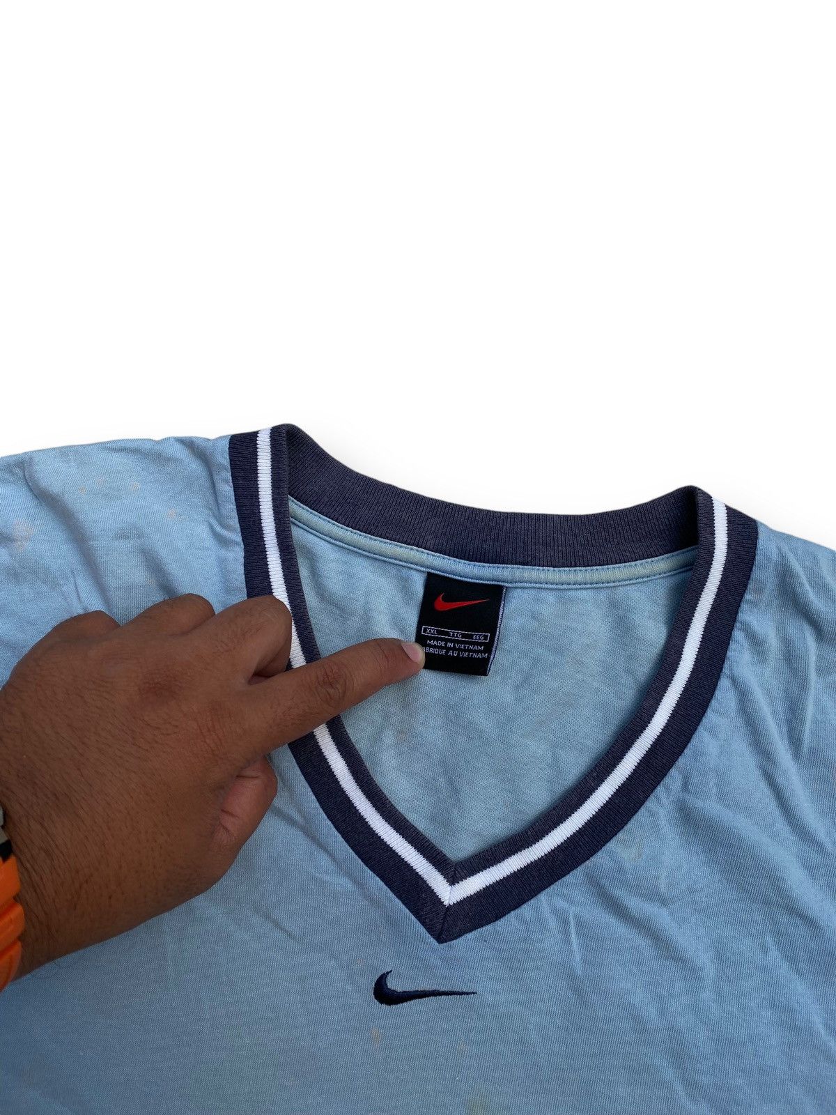 Nike × Vintage Vintage Nike Small Center Embroidery Logo Shirt. #C4 Size US XXL / EU 58 / 5 - 3 Thumbnail