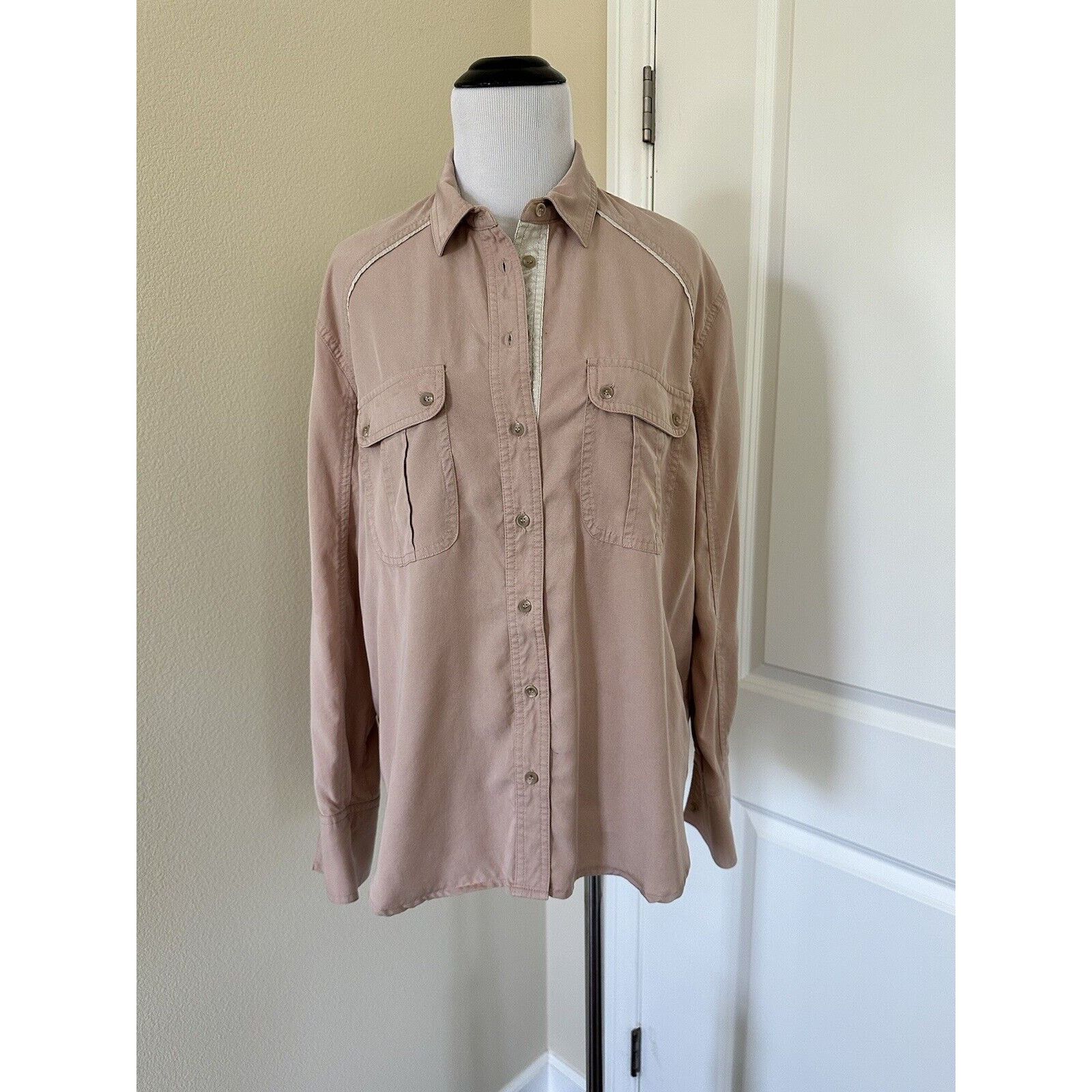 Free People Free People Off Campus Blush Pink Metallic Shirt Size S Size S / US 4 / IT 40 - 2 Thumbnail