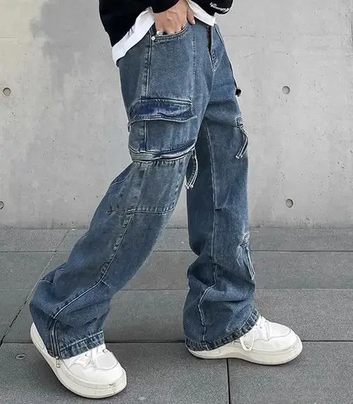 Vintage Cargo Jeans Men Size US 30 / EU 46 - 3 Thumbnail