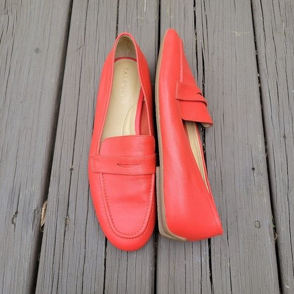 Talbots Talbots Jessie Red Nappa Leather Classic Penny Loafer Moc To Size US 9.5 / IT 39.5 - 2 Thumbnail