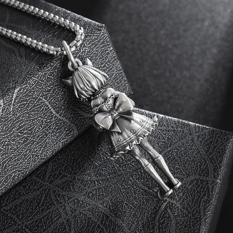 Vintage Cute Girl Cat Ears Pendant Necklace Size ONE SIZE - 2 Thumbnail