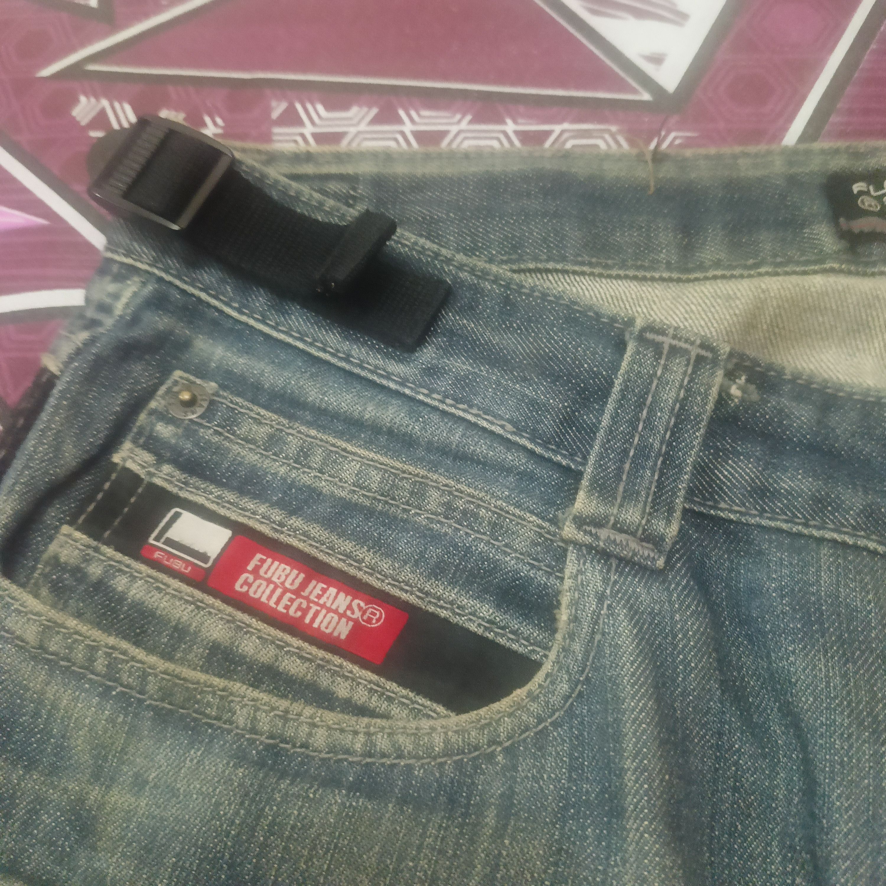 Fubu × Japanese Brand Fubu jeans collection style distressed denim Size US 31 - 5 Thumbnail
