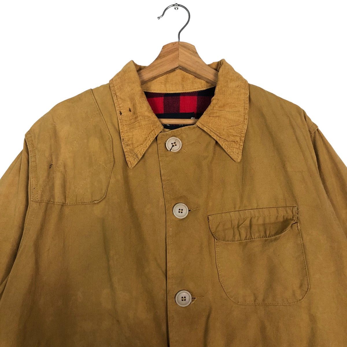Japanese Brand 🔥Vtg Chore Duck Canvas Chore Jacket Redhead Punk Tartan Size US XL / EU 56 / 4 - 3 Thumbnail