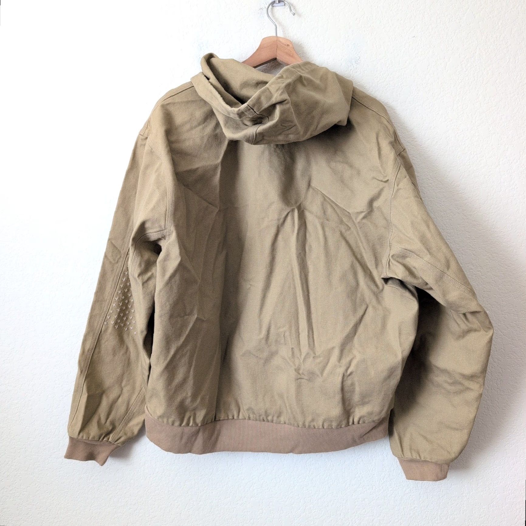 Nike VINTAGE Nike Sportswear Life Canvas Full Zip Hoodie Khaki Tan Sashiko Mens Medium HQ6122 Size US M / EU 48-50 / 2 - 3 Thumbnail